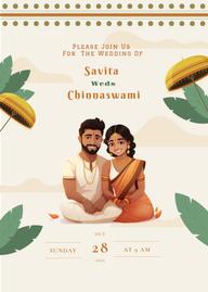 South Indian Soiree Wedding Save the Date Invitation Video